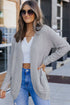 Pocket Knitted Solid Color Cardigan